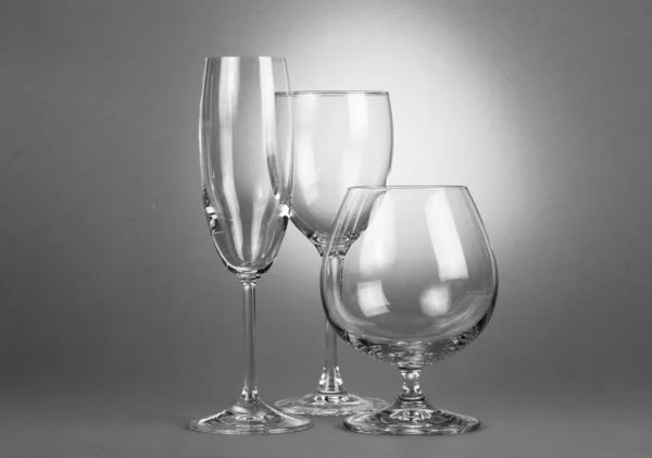 Empty different glasses — Stock Photo, Image