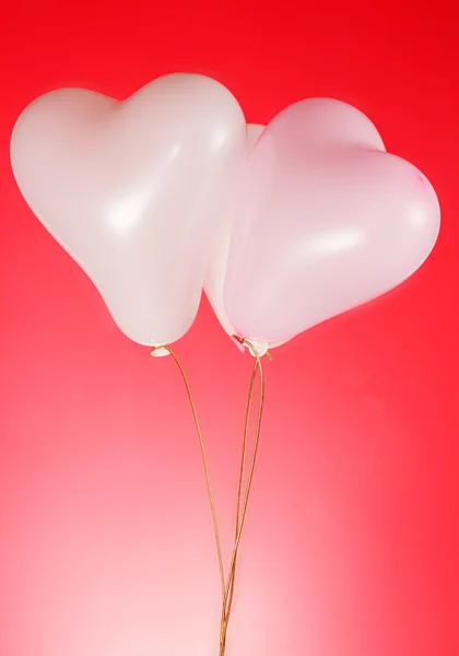Balónky tvaru srdce — Stock fotografie