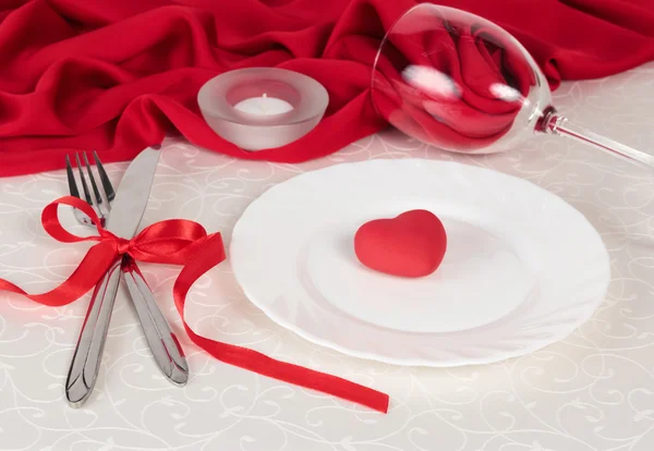 Valentinstag Tisch decken — Stockfoto