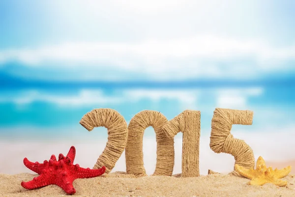 Nya året tecken med sjöstjärna — Stockfoto