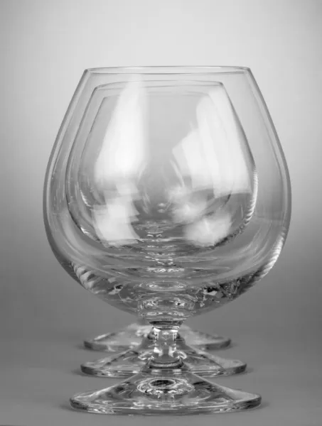 Empty brandy glasses — Stock Photo, Image