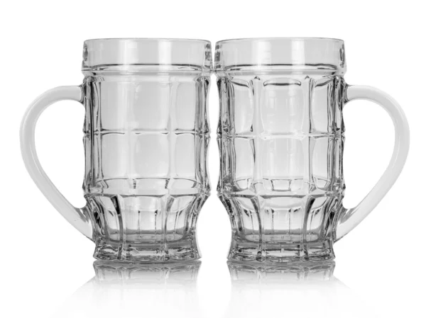 Empty beer glasses — Stock Photo, Image