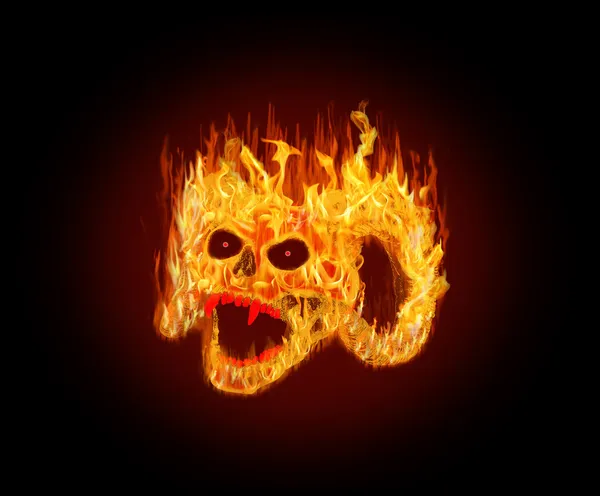 Flaming Skull — Stock Photo, Image