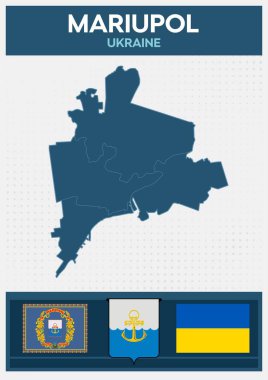Mariupol, Ukrayna Minimalist Haritası