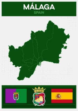 Malaga Minimalist Haritası, İspanya