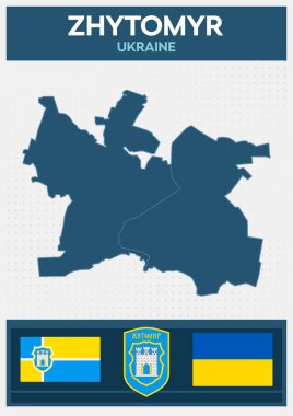 Minimalist Zhytomyr Haritası, Ukrayna