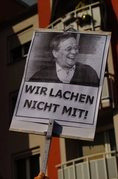 Frankfurt Németország 2021 Szeptember Armin Laschet Kancellárjelölt Jövő Pénteki Demonstrációjának — Stock Fotó