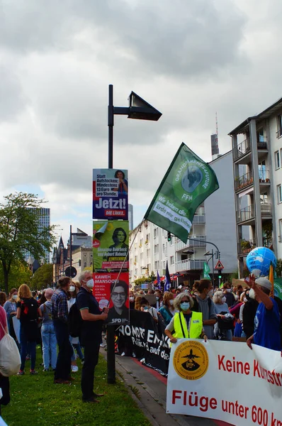 Frankfurt Németország 2021 Szeptember Péntek Jövőért Demonstráció Választási Kampány Során — Stock Fotó