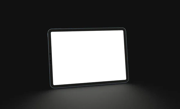 Uma Renderização Uma Tela Tablet Branco Com Espaço Cópia Fundo — Fotografia de Stock