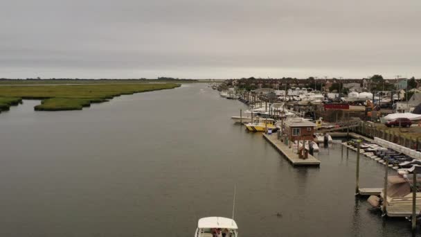 Θέα Του Ποταμού Στην Πόλη Των Κάτω Χωρών — Αρχείο Βίντεο