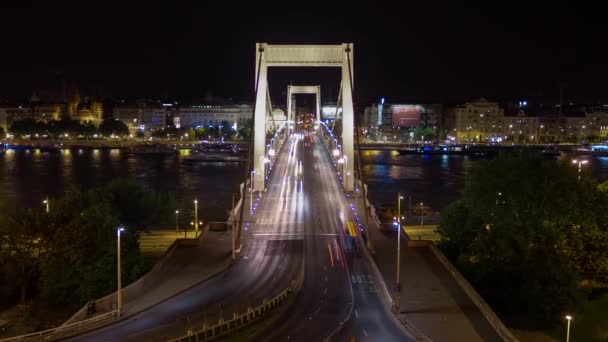 Noční Pohled Město Hlavního Města Nejslavnější Památky Světě — Stock video