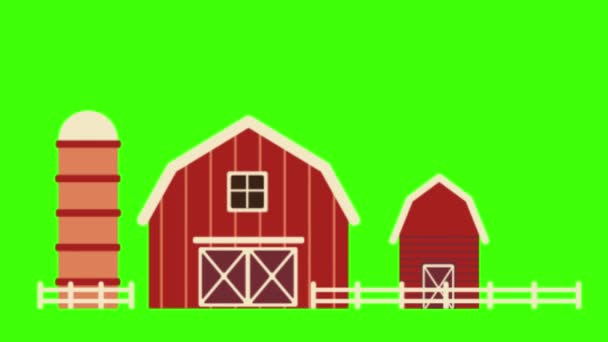 Анимация Изолированная Зеленом — стоковое видео