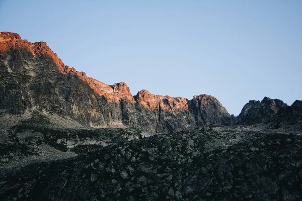 Una Hermosa Vista Una Montaña Amanecer — Foto de Stock