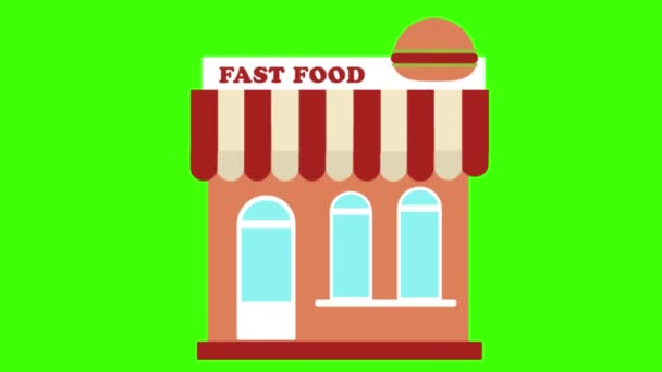 Fast Food Restaurant Building Cartoon Animation Isolated Green — Stock Video © Wirestock #512076170 Fast Food Restaurant Building Cartoon Animation Isolated Green — Stock Video © Wirestock #512076170