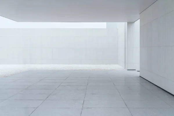 Geniş Modern Bir Odanın Beyaz Bir Mekanı — Stok fotoğraf