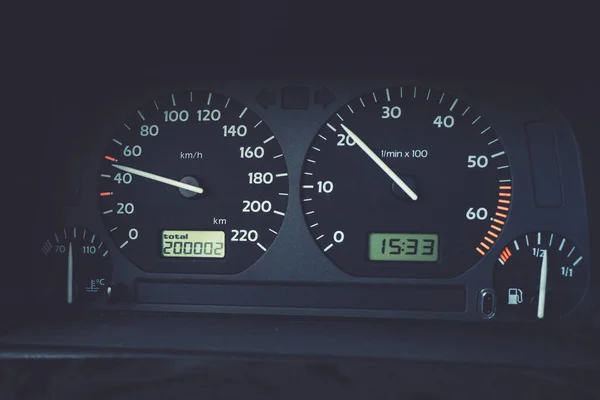 Closeup Car Speedometer — Stock Photo, Image