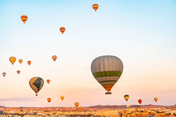 Hermosa Vista Desde Globos Aire Caliente Capadocia — Foto de Stock