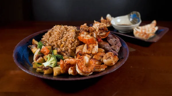 Closeup Traditional Asian Dish Plate — Stock Photo, Image