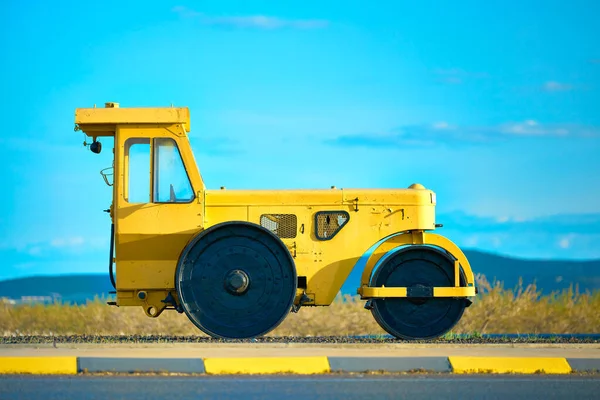 Een Wegenbouw Zware Apparatuur Site Een Zonnige Dag — Stockfoto