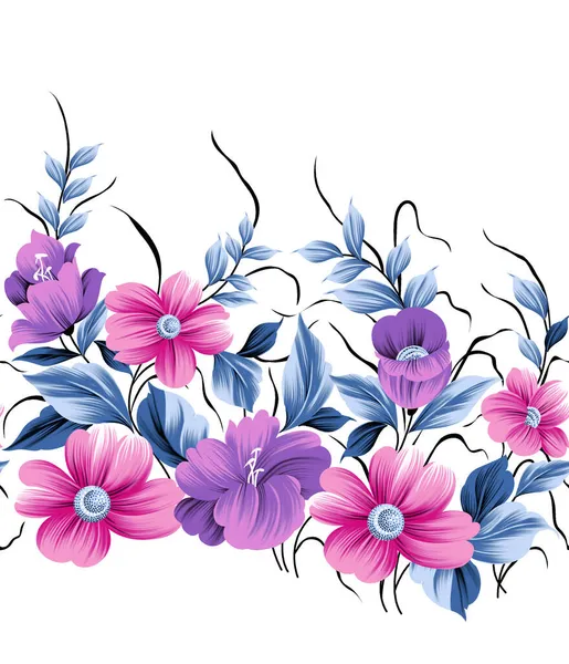 꽃무늬 벽지를 클로즈업 — 스톡 사진