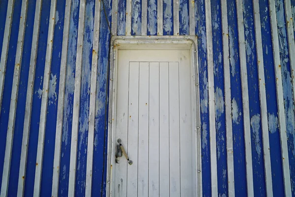 Closeup White Wooden Door — Stock Photo, Image