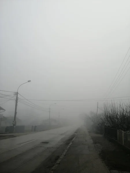 Rurastreet Egy Ködös Napon — Stock Fotó