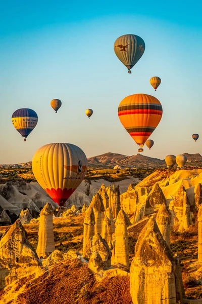 Capadoccia Turkey Липня 2021 Року Красивий Вигляд Повітряних Куль Каппадокії — стокове фото