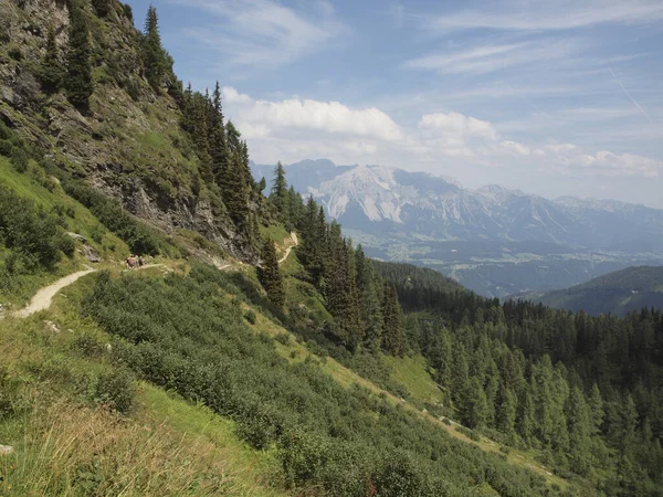 Vista Para Spiegelsee Schladming Austria — Fotografia de Stock