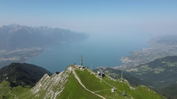 Natuur Landschappelijk Uitzicht Bergen Bedekt Met Groen — Stockvideo