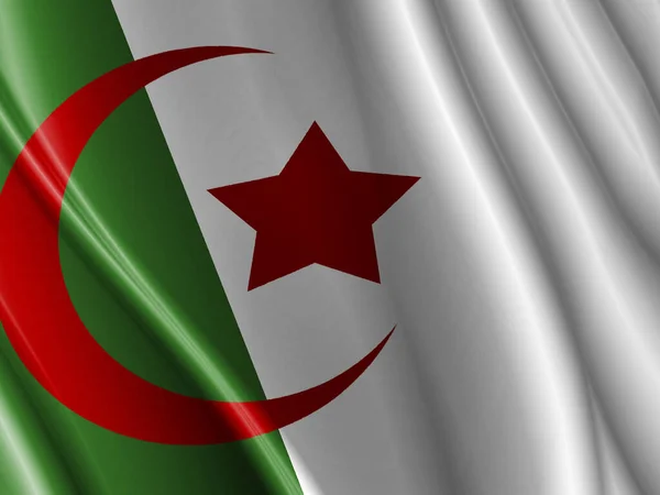 Algériai Zászló Ábrázolása — Stock Fotó