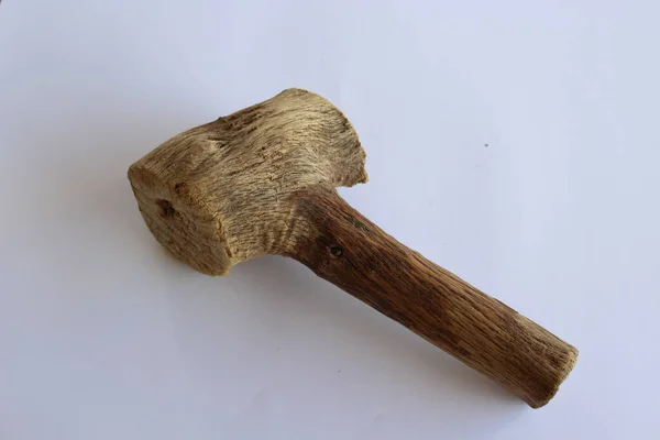 Strzał Zbliżeniowy Drewnianego Młota — Zdjęcie stockowe