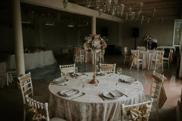 Una Decoración Lujo Caro Interior Decorado Con Flores Frescas Peonías — Foto de Stock