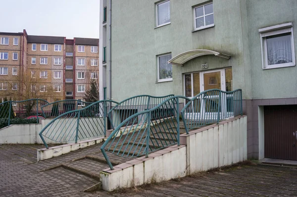 Poznan Polónia Janeiro 2015 Degraus Entrada Prédio Apartamentos Distrito Stare — Fotografia de Stock