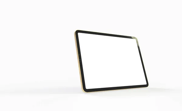 Een Weergave Van Mobiele Tablet Met Blanco Scherm Geïsoleerd Een — Stockfoto