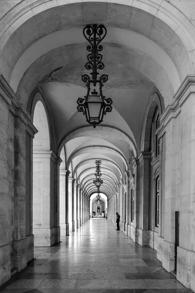 Vertikal Bild Vackra Praca Comercio Portugal — Stockfoto