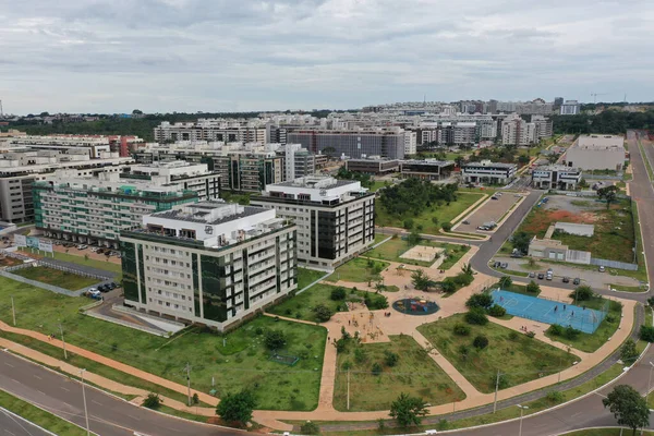 Vista Aérea Barrio Ciudad Brasilia Capital Brasil — Foto de Stock
