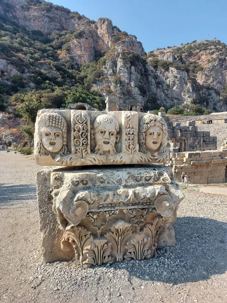Antalya Türkiye Deki Antik Myra Demre Kentinin Büyük Bir Sanat — Stok fotoğraf