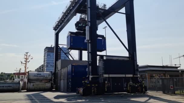 Cargo Ship Port — Stock Video