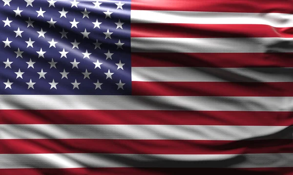 Uma Renderização Bandeira Dos Estados Unidos Acenando Vento — Fotografia de Stock