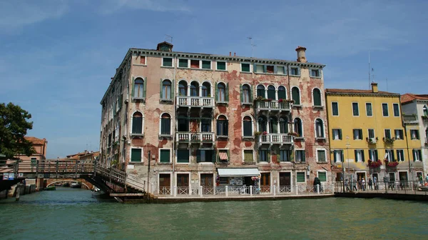 Venice Olaszország Aug 2011 Gyönyörű Kilátás Történelmi Épületek Mentén Csatorna — Stock Fotó