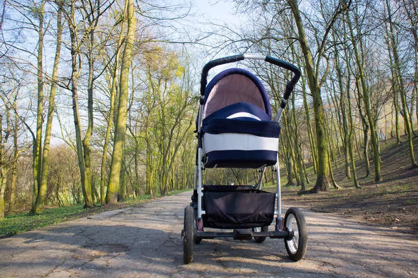 Ein Kinderwagen Auf Einem Fußweg Einem Park — Stockfoto