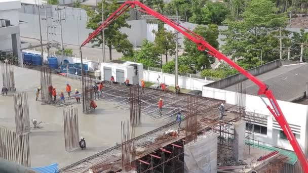 Șantier Construcții Macara Clădire — Videoclip de stoc