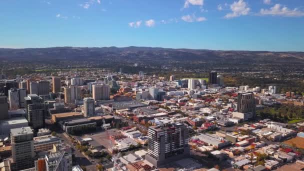 Vista Aérea Cidade Moderna Dia Ensolarado — Vídeo de Stock