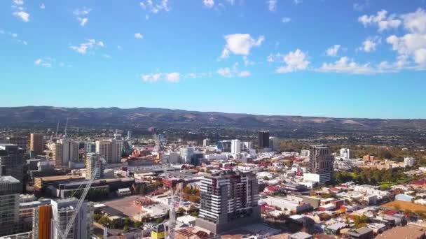 Vista Aérea Cidade Moderna Dia Ensolarado — Vídeo de Stock