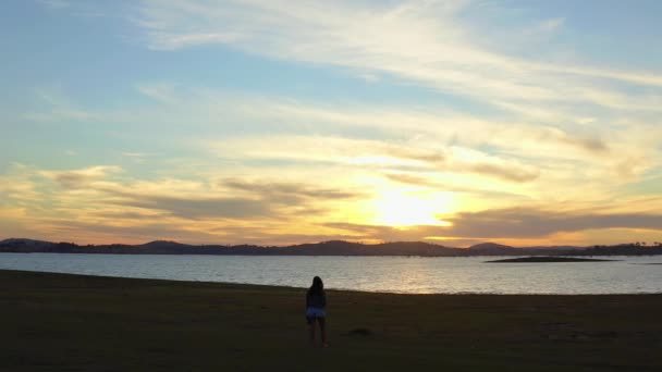 Belo Pôr Sol Praia — Vídeo de Stock