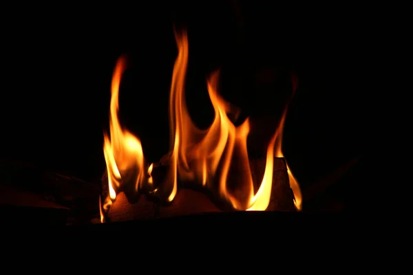 Ogień Płonący Ciemności — Zdjęcie stockowe