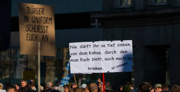 Leipzig Alemania Nov 2020 Una Manifestación Contra Las Medidas Del — Foto de Stock