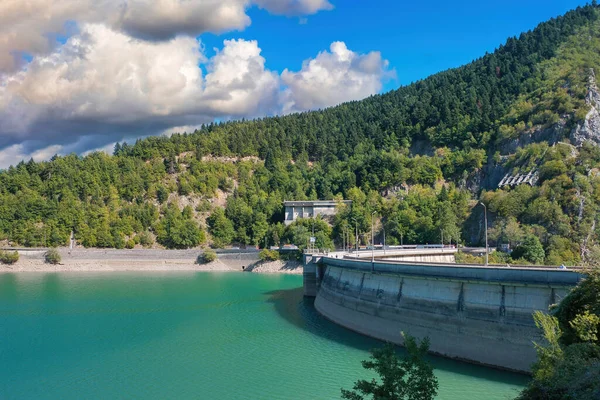 Lago Plastira Lago Localizado Prefectura Karditsa Lago Artificial Nombre Oficial —  Fotos de Stock