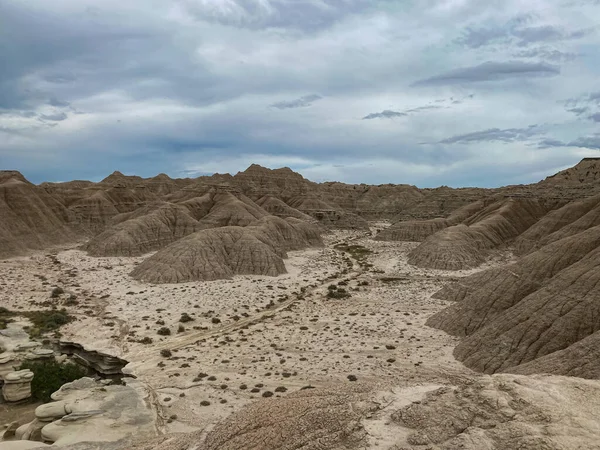 Viaje Tiempo Por Las Increibles Escenas Del Parque Geologico Toadstool — Fotografia de Stock