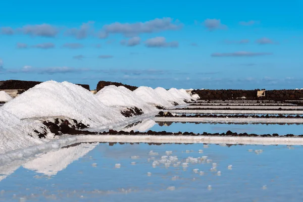 Salinas Fuencaliente Palma Islas Canarias Extracción Sal — Foto de Stock